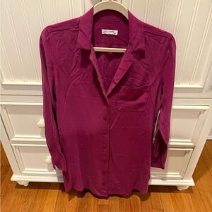 Equipment Fuchsia Button-Down Dress